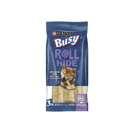 Purina Busy Rawhide Small/Medium Breed Dog Bones; Rollhide - 3 ct.