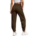 thumbnail image 5 of WIZUTIZ Women's Tapered Joggers Lightweight Polyester Drawstring Casual Everyday Lounge Pants Soft Bottoms, 5 of 8