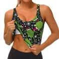 thumbnail image 3 of Pofeuu Frogs And Santa Hat Print Sports Bra for Women Sexy Vest Yoga Running Gym Fitness Crop Bras Tops-Medium, 3 of 8
