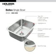 thumbnail image 2 of Houzer Belleo 23 in Stainless Steel Topmount Single Bowl Kitchen Sink with Strainer and Grid - BSS-2309, 2 of 5