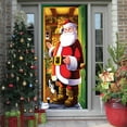 thumbnail image 3 of Merry Christmas Door Sticker Christmas Hanging Banner Santa Door Sticker Xmas Christmas Door Decorations for House Wall Door Winter Holiday Party Supplies, 3 of 15