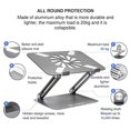 thumbnail image 3 of Skrebba Laptop Stand, Laptop Riser with Heat-Vent to Elevate Laptop, Adjustable Height Laptop Stand Holder with Slide-Proof Silicone and Protective Hooks, for MacBook Pro/Air (Dark Grey), 3 of 6