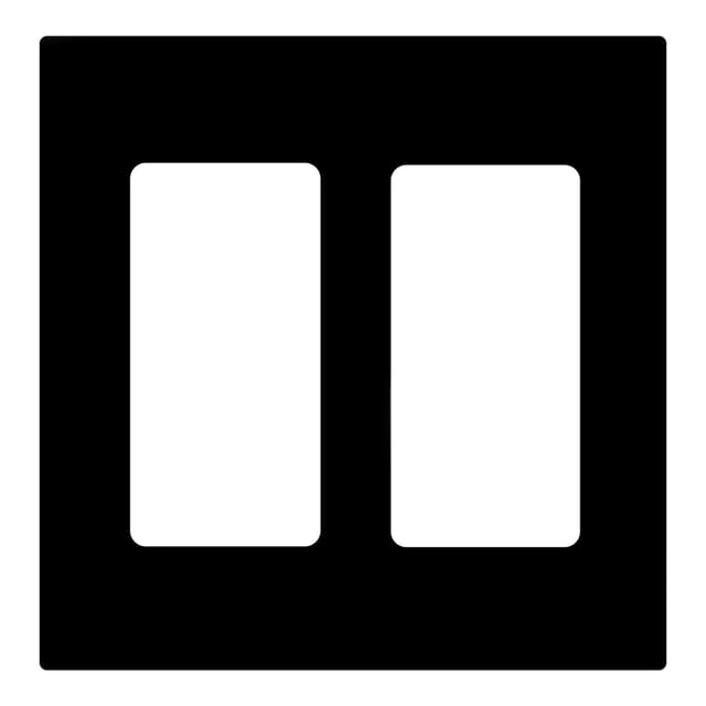 Placa Decorativa Leviton Plastico Negro 2 Unidades