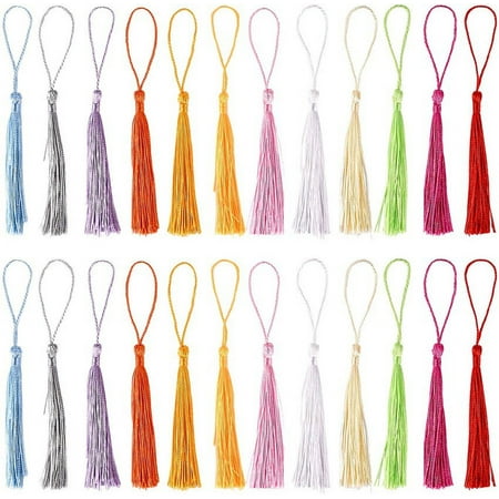 

NUOLUX 120pcs Diy Bookmark Tassels Fan Hanging Tassels Decorative Cloth Tassel Jewelry Tassel