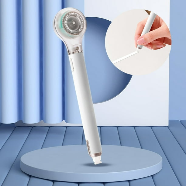 Correction Tape Retractable Pen Style | Smooth Accurate Writing Fix | Replaceable Core | High-Toughness PET Transparent Tape | Comfortable Ergonomic Grip | Compact Portable | 1 Pack | 13.2x2.9cm