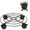 Black, variant on DEWEL 12 x 12 inch Metal Round Plant Caddy with 4 Wheels, Easy Mobility for Indoor/Outdoor Plants, Flower Pots, Garden Use