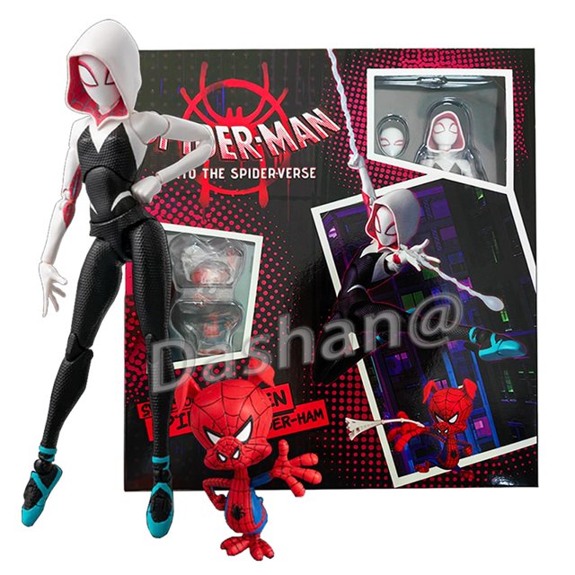 Sv figuras de acción de Spiderman, Sentinel Spider Gwen Stacy Peter Miles, modelo de PVC de Marvel Spider-Man Into the Spider-Verse Toys