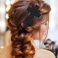 thumbnail image 5 of Minkissy 1Pcs Punk Style Black Cloth Metal Hair Barrettes For Women Proms, 5 of 5