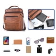thumbnail image 4 of Bolso de hombro de cuero para hombre, bolso de hombro de cuero genuino, bolso de muñeca, bolso de hombro para hombre, bolso bandolera, bolsos de mensajero, regalo para hombres, 4 of 5