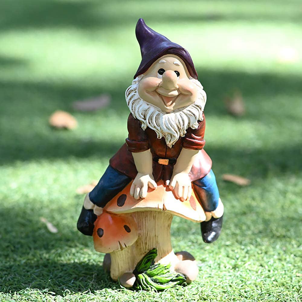 Garden Gnome Statue Decor Outdoor Resin Yard Funny Sculpture Us Gnomes Home 