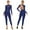 Navy Blue, variant on iiniim Women's Long Sleeve Rhinestone Figure Ice Skating Bodysuit One Piece Leotard Full Body Jumpsuit Size S-XXL Royal Blue S