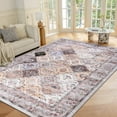thumbnail image 2 of Ultrug Boho Vintage Rugs Floral Printed Area Rug Soft Carpet for Living Room Bedroom Home Decor,4'x6',Coffee, 2 of 7