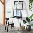 thumbnail image 2 of SAFAVIEH Pamella Rustic Retro 2 Shelf Leaning Desk, Black, 2 of 10