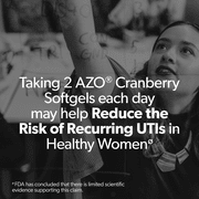 AZO Cranberry Urinary Tract Health Supplement, Helps Cleanse & Protect for Reduced UTIs, 100 Count