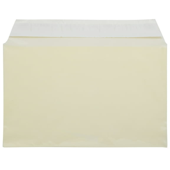 JAM Paper Cello Sleeves, 5 7/16 x 8 5/8, Yellow, 100/Pack, Peel & Seal