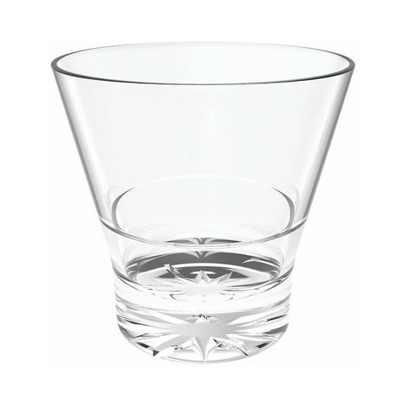 Excellante 10 oz rock glass, starburst base, stackable, polycarbonate, clear, comes in each