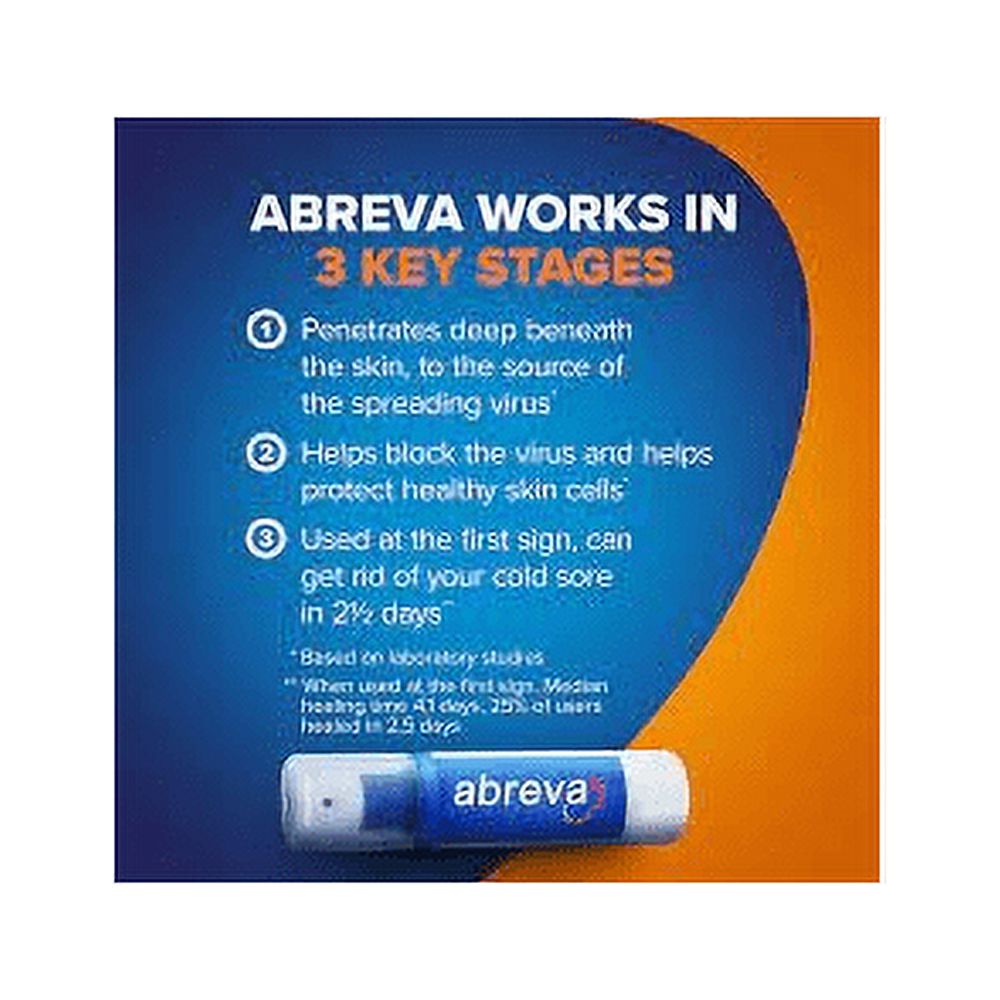 Abreva Docosanol 10% Cream Pump Cold Sore/Fever Blister, 2g - image 4 of 7
