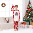 thumbnail image 6 of Family Matching Christmas Pajamas Set Santa Claus Print Shirt Kids Raglan Long Sleeve Tops Plaid Pants Pjs My Order My Items, 6 of 8