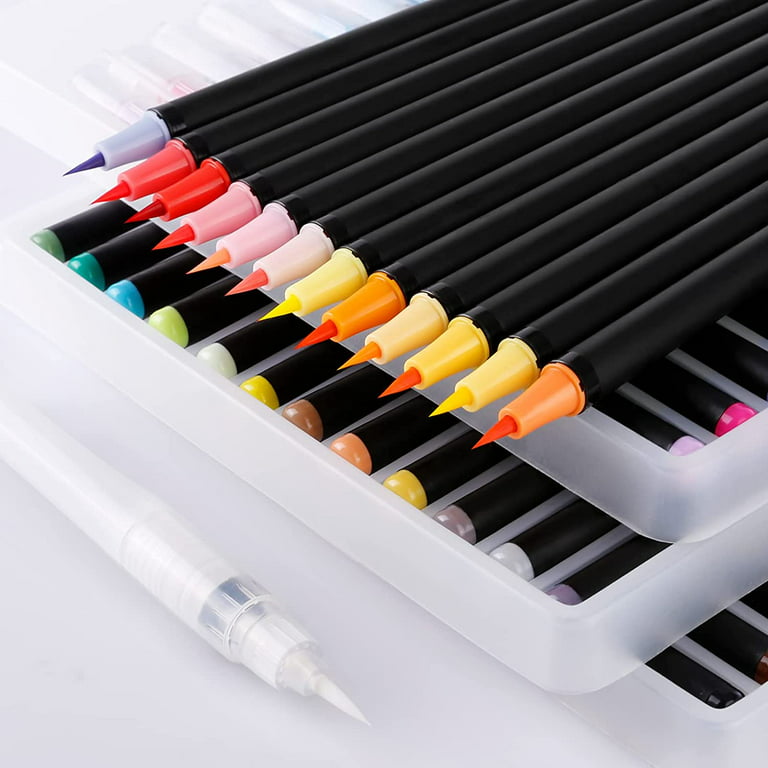 VICASKY 48pcs Watercolor Pen Water Soluble Colored Pencils Watercolor  Markers for Adults Watercolor Markers for Kids Drawing Marker Pen Painting  Set