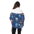 thumbnail image 4 of FORMRS Womens Scarf Winter Soft Long Big Warm Shawls Wrap Tassel Scarves, Blue Jellyfish, 4 of 9