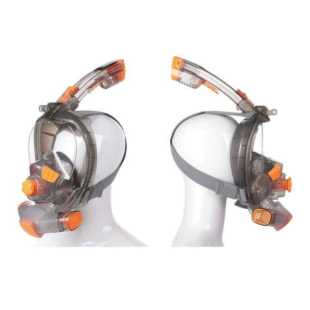 Góggle de Snorkel de Cara, Entera, anti Fog 180 Vista Panorámica Montaje de la Cámara de tubo de respiración plegable para snorkel Bajo el Agua