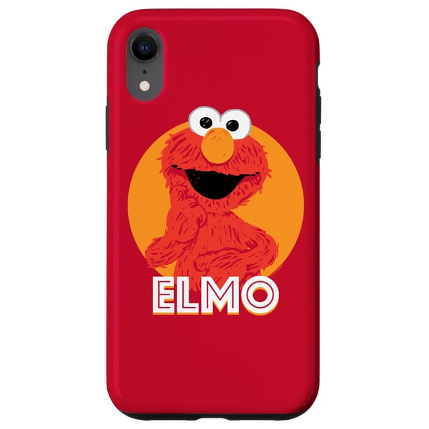Funda para iPhone XR Elmo de Plaza Sésamo estilo garabato