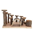 thumbnail image 5 of Escalera de juguete para hacer ejercicio para hámster, escaleras para hámster de Applewood, juego de pasos, molienda de dientes, suministros para mascotas, columna de Applewood de gran tamaño, 5 of 5