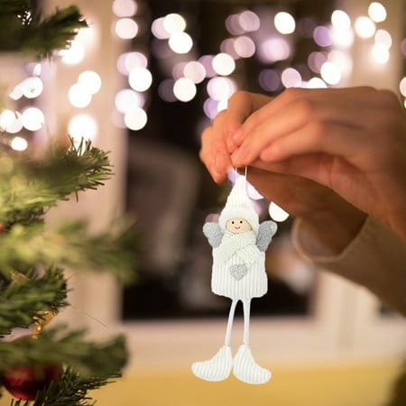 

Christmas Ornament Stripes Long Legs Hanging Feet Angel Doll Pendant