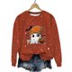 thumbnail image 2 of Ailaofu Women's Halloween Printed Round Neck Casual Sports Long Sleeve Sweatshirt Top Sweatshirt Loose Soft Long Sleeve Pullover Tops, 2 of 6