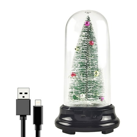 

Shulemin Tree Dome Light Nice-looking Add Atmospheres ABS LED Tree Glass Dome Lamp for Home