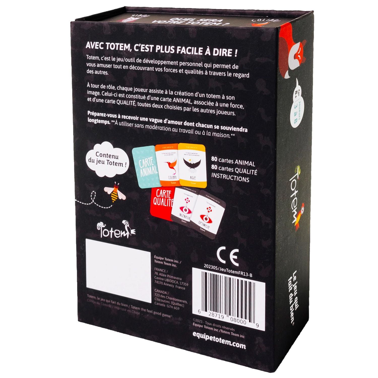 Asmodee - Totem - Le Jeu qui Fait du Bien - Jeu de Cartes Pour Tous les Âges - Cartes de Communication pour les Soirées de Jeux de Société en Famille - Renforcement de l'Estime de Soi - De 3 à 8 joueu