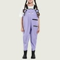 thumbnail image 2 of YABCSAZ Kids Rain Pants Toddler Rain Suit for Boys Girls Unisex One Piece Cartoon Waterproof Coverall Rain Jacket Waterproof Mud Dirty Proof Rain Suspender Trousers Overalls Size 3 Years, 2 of 4