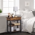 thumbnail image 7 of End Table with Charging Station, Flip Top Side Table with Storage Shelf and USB Ports & Power Outlets for Small Spaces, Narrow Nightstand for Living Room, 7 of 7