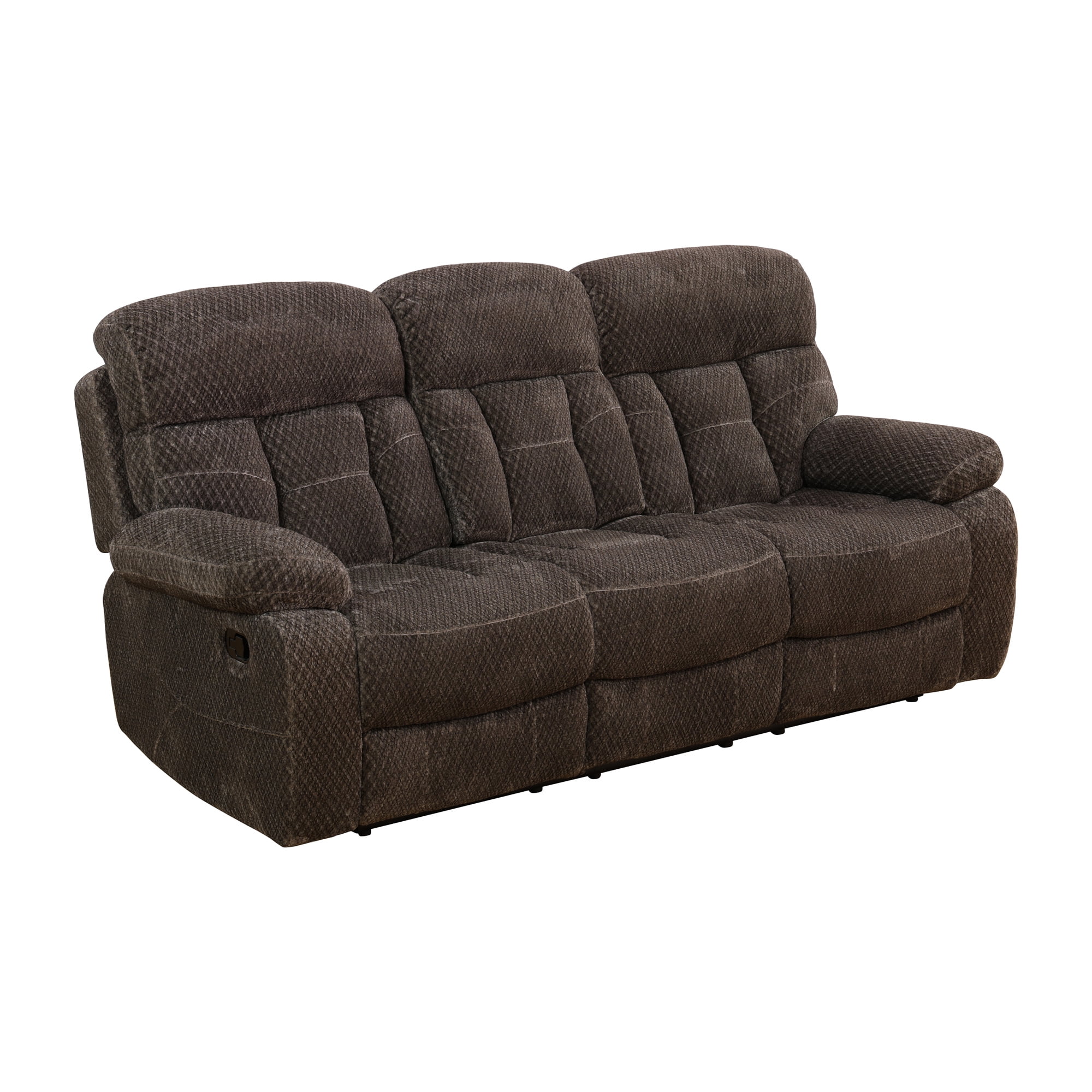 Aukfa 3-Piece Recliner Sofa Set - 87" 3 Seat Recliner with Flip Backrest Cupholder, Home Theater Seating, Brown