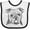 White and Black, variant on Inktastic English Bulldog Sketch Portrait Boys or Girls Baby Bib