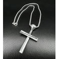 thumbnail image 2 of ORENTINI Sterling Silver Baseball Bat Cross Pendant Necklace with Chain, 24 in, Lobster Clasp, 2 of 7