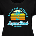 thumbnail image 4 of Inktastic Summer Enjoy the Sunshine Laguna Beach California in Blue Women's Plus Size T-Shirt, 4 of 5