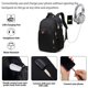 thumbnail image 3 of Mochila antirrobo grande para ordenador portátil con puerto de carga USB para portátiles de 17,3 pulgadas Mochila funcional multifuncional, 3 of 4