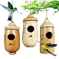 Hummingbird House - 2022 New Wooden Hummingbird House for Outside Hanging, 2/3Pcs Hummingbird Houses for Outside for Nesting (3Pcs/1Set)