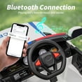 thumbnail image 6 of Outfunny Electric Police Car for Kids, 24 Volt Kids Ride on Toys w/ 400W Motors, Megaphone, Remote, Bluetooth - White, 6 of 8