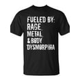 thumbnail image 2 of SR Fueled By Rage Metal And Body Dysmorphia Grunge Style T-Shirt, 2 of 5