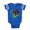 Royal Blue, variant on CafePress - Dachshund - Cute Infant Baby Football Bodysuit
