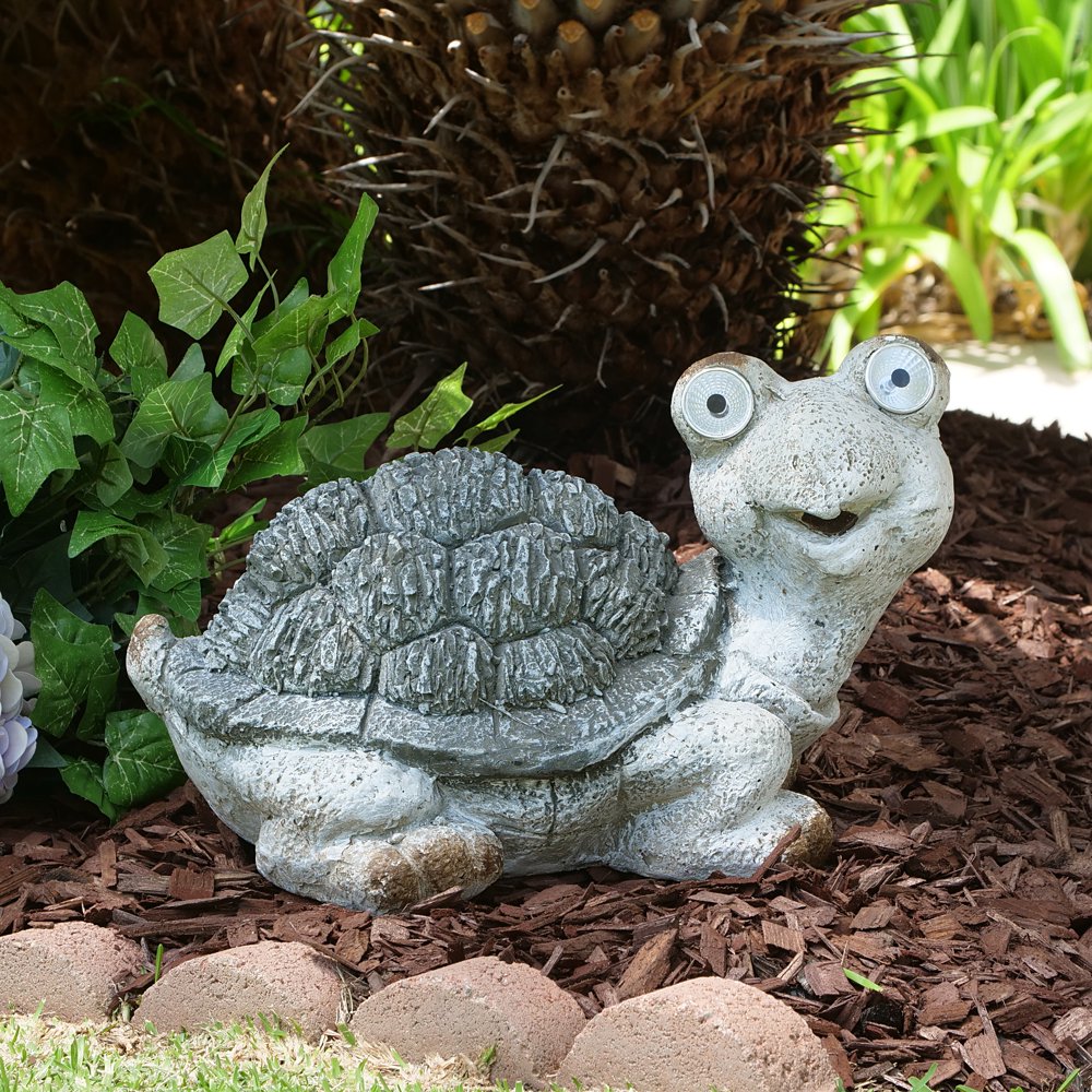 turtle solar statue