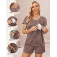thumbnail image 2 of Ekouaer Women Maternity Nursing Set 2 PCS Postpartum Pajamas Breastfeeding Labor Delivery Pregnancy Pjs, 2 of 6
