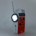 thumbnail image 2 of Lampe de poche solaire multifonctionnelle à manivelle, radio AM/FM, téléphone portable, batterie externe, lampe de poche LED, alarme d'urgence (rouge), 2 of 4