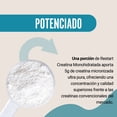 thumbnail image 3 of Restart Creatina Monohidratada Micronizada Sin Sabor | 100% Pura, Sin Aditivos | 300g (60 Porciones), 3 of 6