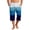 Blue, variant on JoveMarine Men's Gradient Print Hawaiian Shorts with Drawstring, 7/8 Length Casual Beach Shorts for Summer Parties, Vacation and Daily Black L