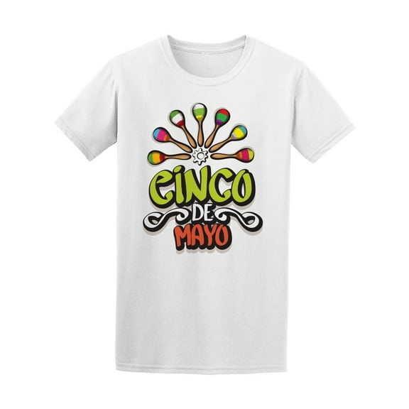 Cinco De Mayo Colorful Festive T-Shirt Men -Image by Shutterstock, Male x-Large