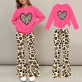 thumbnail image 2 of Cethrio Girls Graphic Outfit Sets, Spring Fall Outdoor Long Sleeve 2 Piece Girls' Clothing Sets Hot Pink Size 11-12 T, 2 of 7