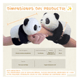 thumbnail image 2 of 1pcz Pulsera Panda Peluche Belug Negro Blanco, 2 of 5